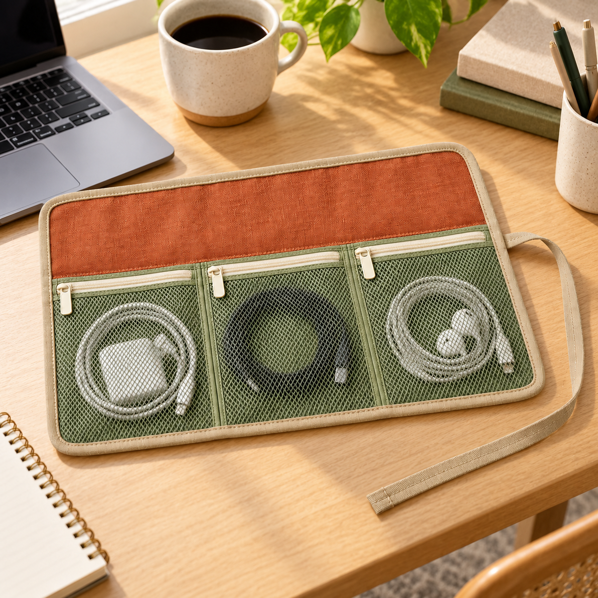 Foldgrid Three-Pocket Cable Roll
