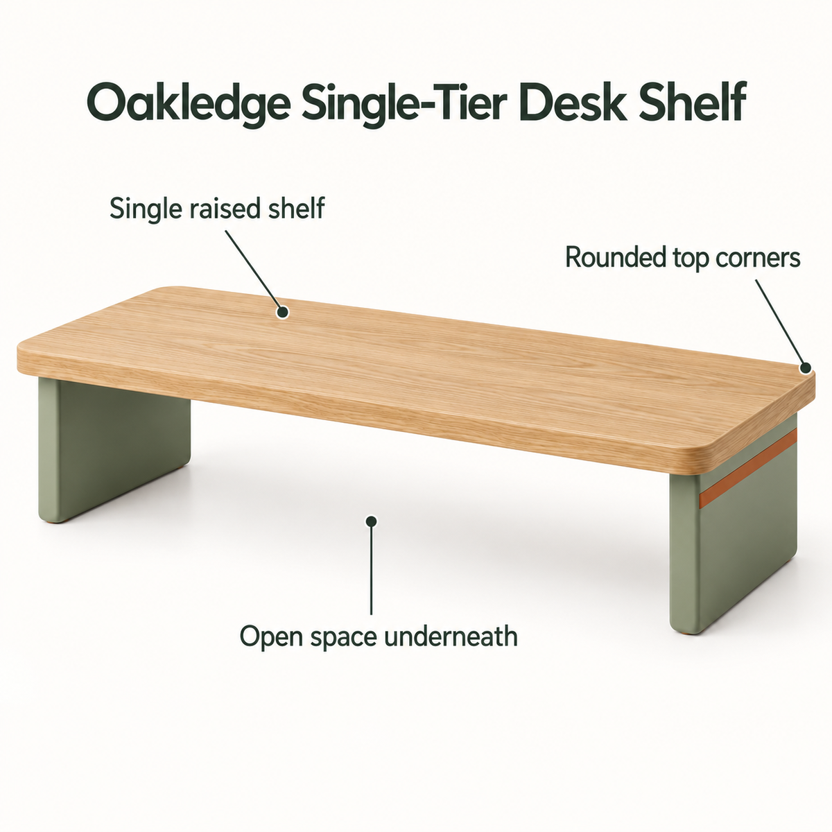 Oakledge Single-Tier Desk Shelf