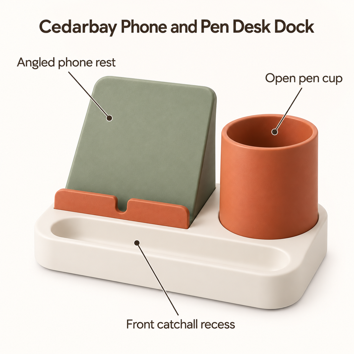 Cedarbay Phone and Pen Desk Dock