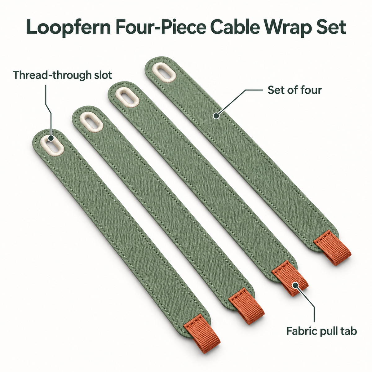 Loopfern Four-Piece Cable Wrap Set