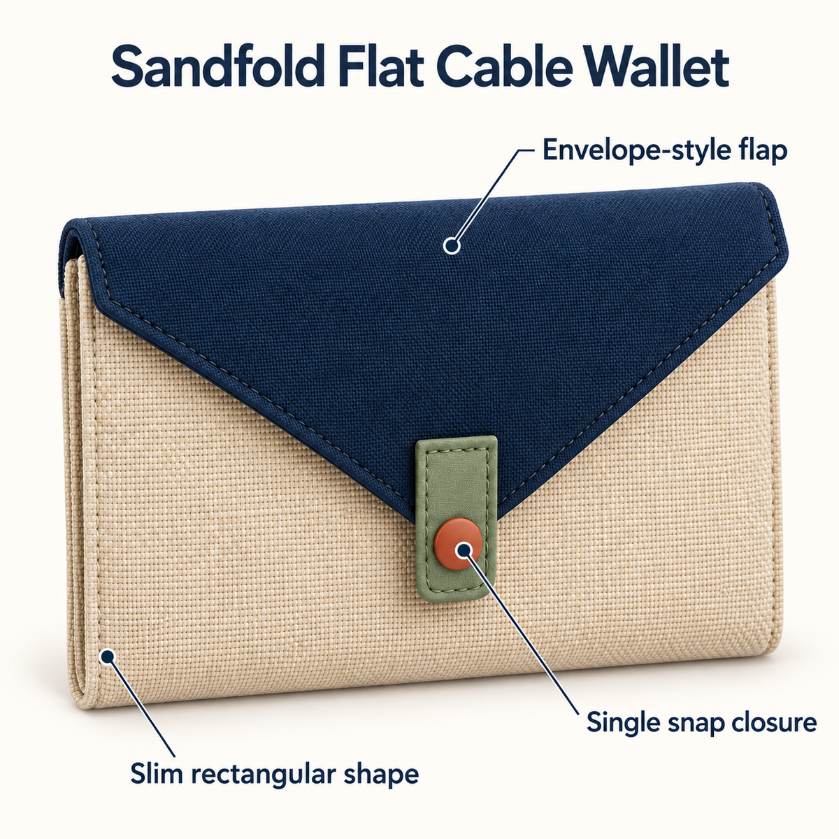 Sandfold Flat Cable Wallet